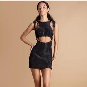 REVOLVE Elegant Black Mini Dress with Cutouts